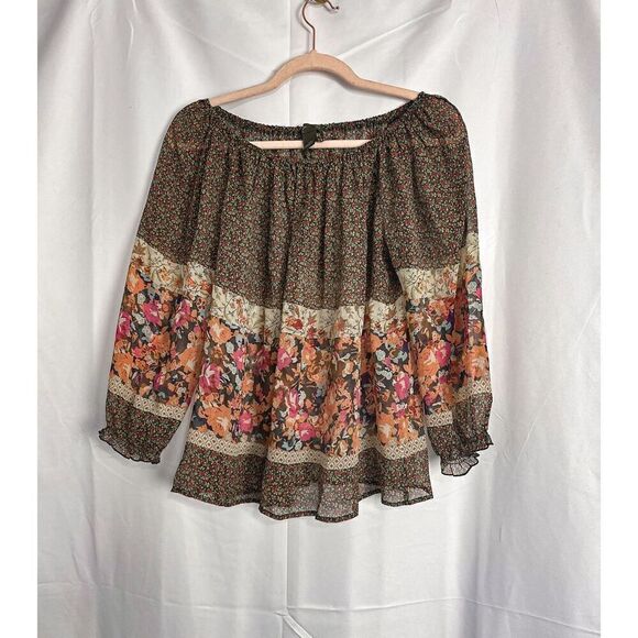 Anthropologie FEI 100%โsilkโbohoโtop - Picture 12 of 13